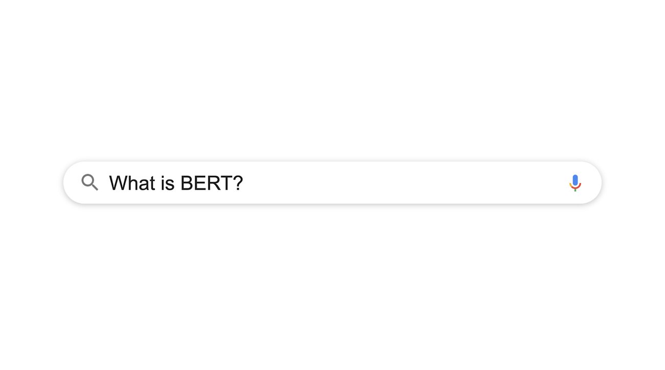 Google search bar illustration from Google's official BERT announcement, October 2019