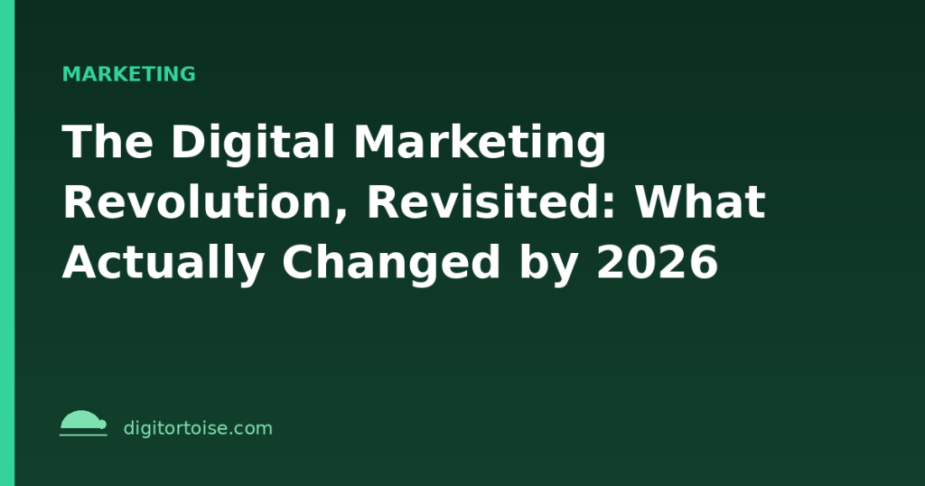 The Digital Marketing Revolution, Revisited: What Actually Changed by 2026