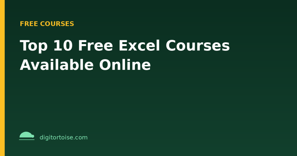 Top 10 Free Excel Courses Available Online